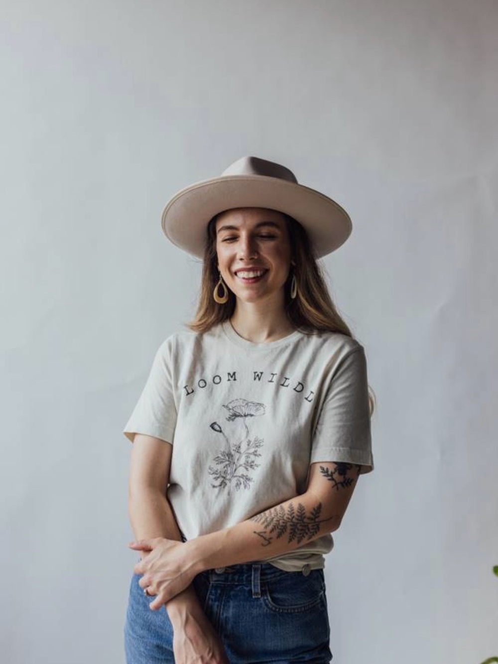 Bloom Wild Graphic Tee in Light Cream